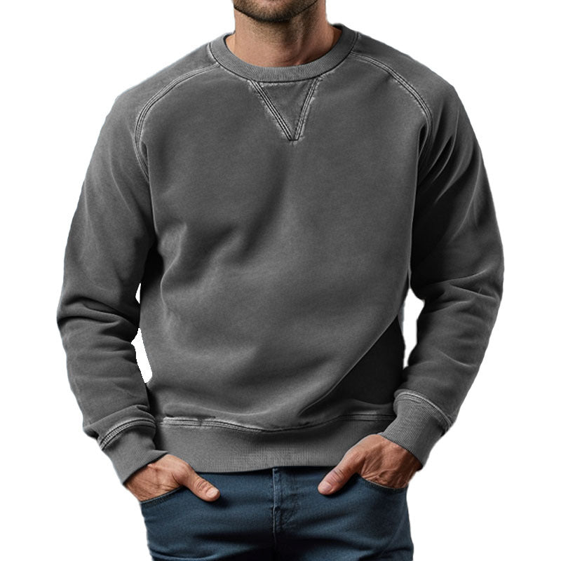 Men's Vintage Washed Crew Neck Sweatshirt