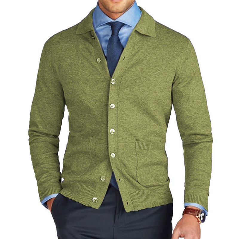 Men's Classic Lapel Pocket Knit Cardigan ( NEW )