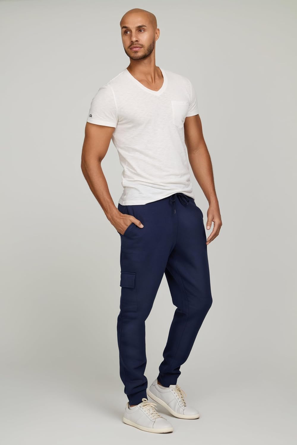 Men‘s 3 Pack Fleece Active Athletic Workout Jogger Sweatpants for Men with Zipper Pocket and Drawstring Size S-3XL