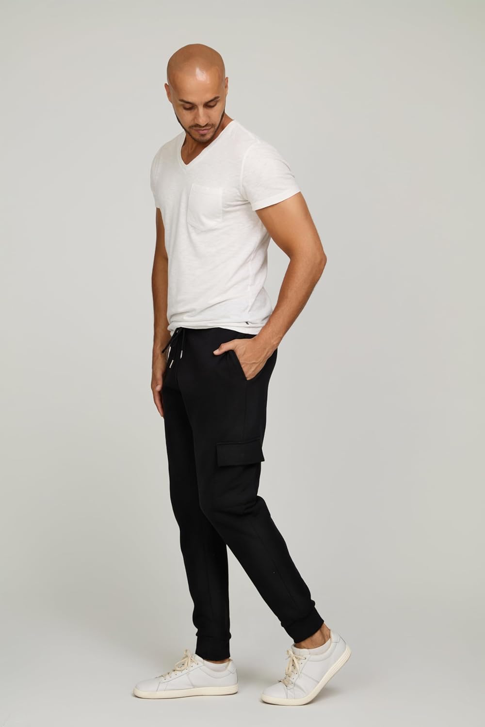 Men‘s 3 Pack Fleece Active Athletic Workout Jogger Sweatpants for Men with Zipper Pocket and Drawstring Size S-3XL