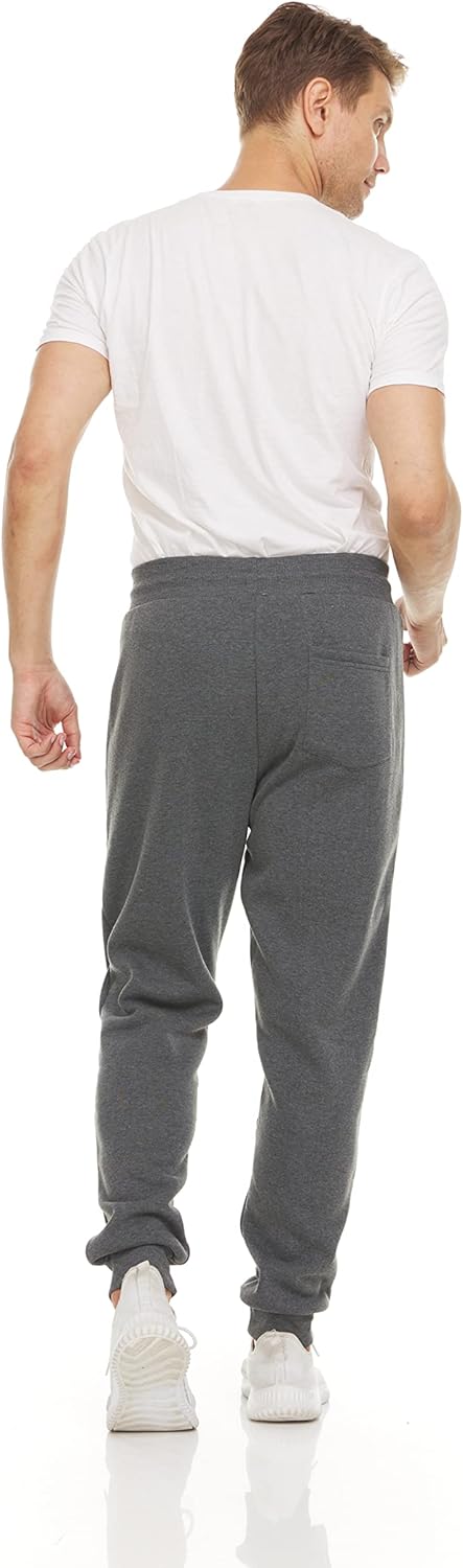 Men‘s 3 Pack Fleece Active Athletic Workout Jogger Sweatpants for Men with Zipper Pocket and Drawstring Size S-3XL