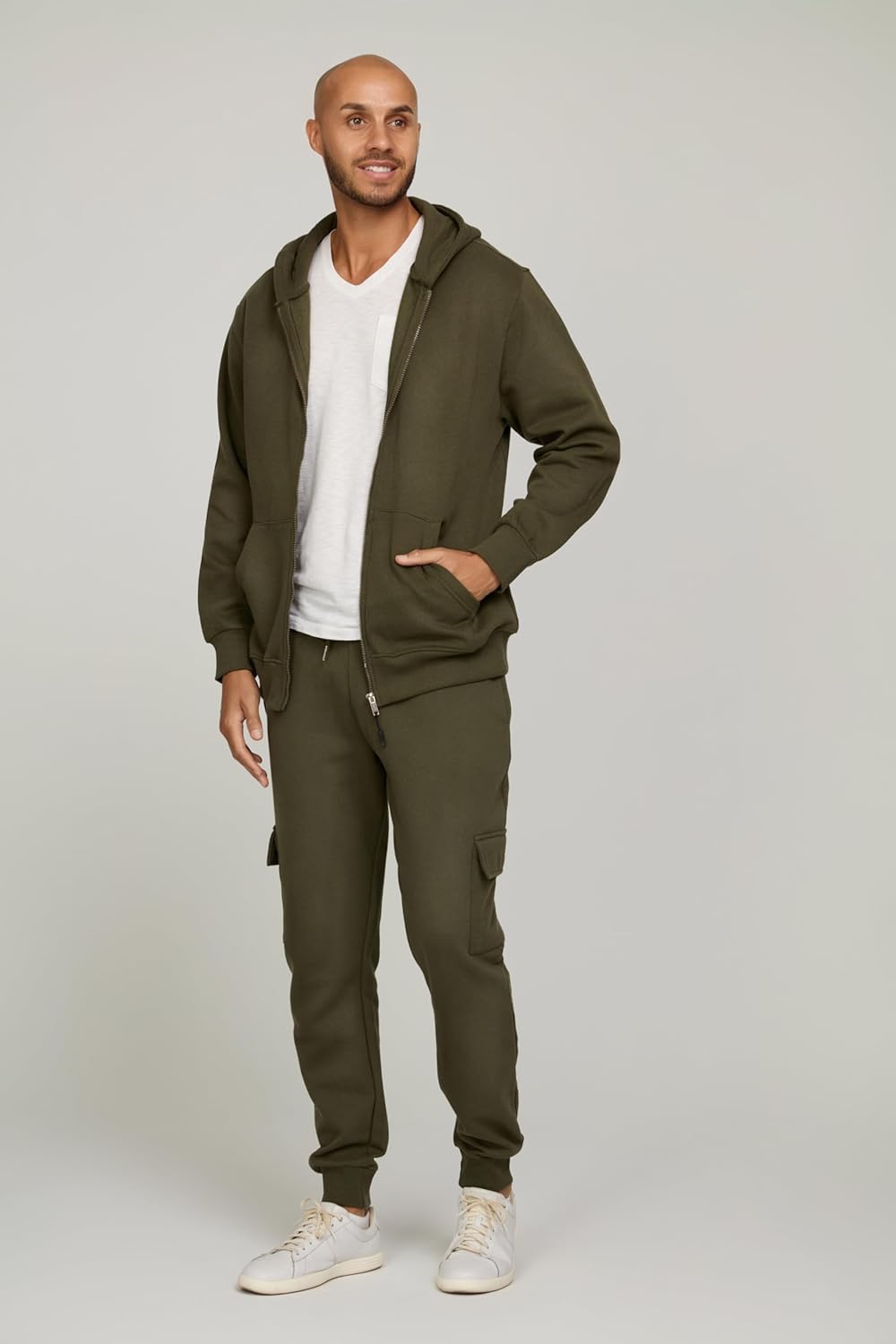 Men‘s 3 Pack Fleece Active Athletic Workout Jogger Sweatpants for Men with Zipper Pocket and Drawstring Size S-3XL
