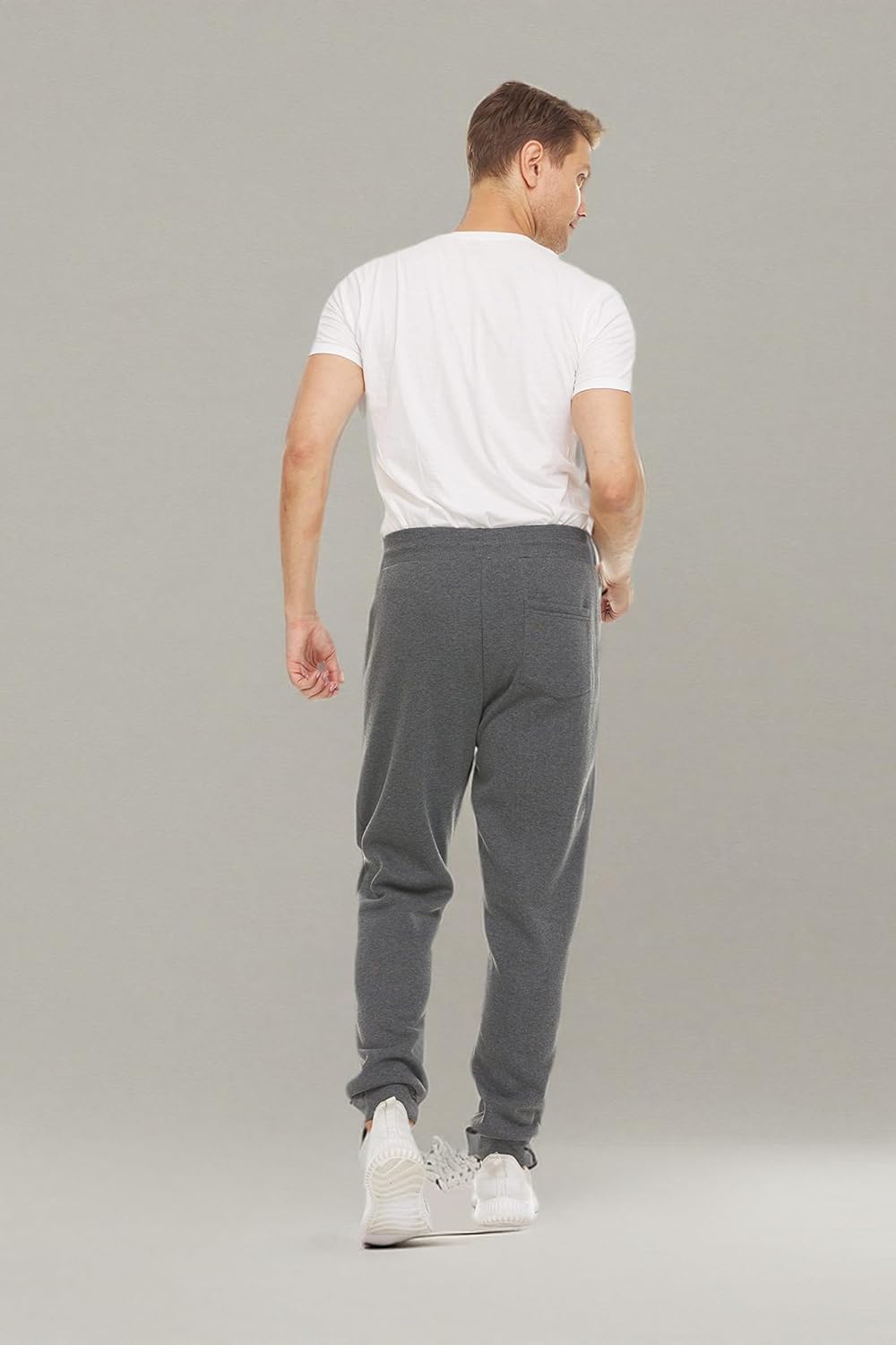 Men‘s 3 Pack Fleece Active Athletic Workout Jogger Sweatpants for Men with Zipper Pocket and Drawstring Size S-3XL
