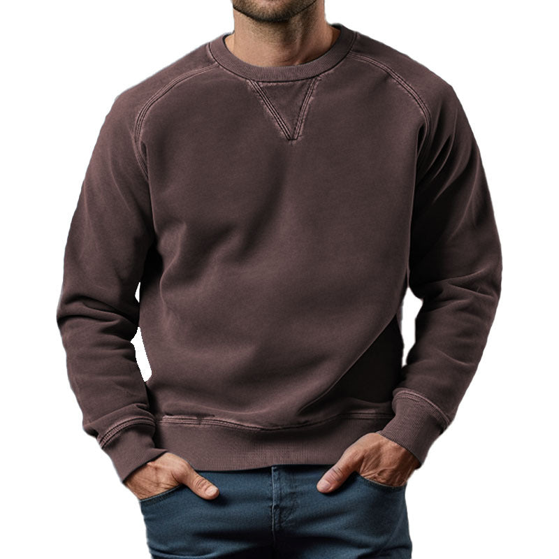 Men's Vintage Washed Crew Neck Sweatshirt